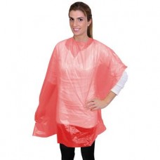Еднократни пелерини 02456/60 в пакет 50 броя цвят червено (105 x 100)